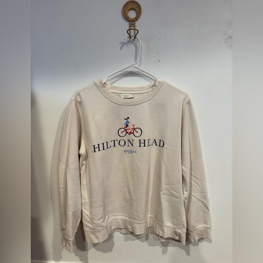 Spartina 449 Cream Crewneck Sweater